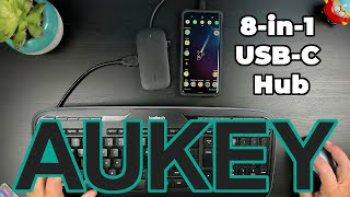 AUKEY USBC 8in1 Hub  Unboxing amp Review [upl. by Elinet]