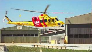 Newcastle WESTPAC RESCUE HELICOPTER  Westpac 2 departing basetake off [upl. by Carbone]