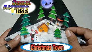 Christmas Town ।christmastree 🌲Christmas craft ideas। snowman kese banayesantaDIYdecorationsidea [upl. by Ettennek108]