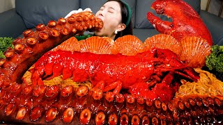 역대급 🐙 대왕 문어다리 해물찜 직접 만든 해산물 볶음 짬뽕 먹방 🔥 Giant Octopus Seafood Jjamppong Recipe Mukbang ASMR Ssoyoung [upl. by Anaujait315]