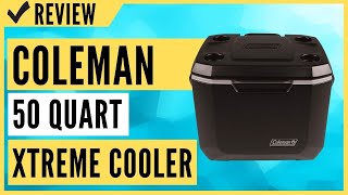 Coleman Rolling Cooler 50 Quart Xtreme 5 Day Cooler Review [upl. by Akinad]