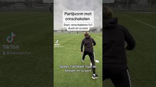 Partijvorm met omschakelen football soccer voetbal coaching moveforfun voetballen [upl. by Louie]