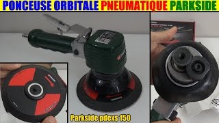 ponceuse excentrique parkside lidl air comprimé pneumatique orbitale random orbital air sander [upl. by Lucila]