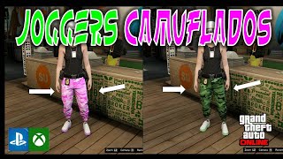 JOGGERS CAMUFLADOS DE COLORES TODOSCOMPONENTES GTA V ONLINE PS45 XBOX ONE PC [upl. by Ynogoham]