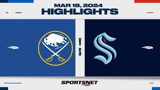 NHL Highlights  Kraken vs Sabres March 18 2024 [upl. by Siana866]