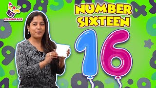 Number Sixteen  Learn To Spell Number Words  Nursery Rhymes  Preschool Learning  Learning Box [upl. by Nnahteb]