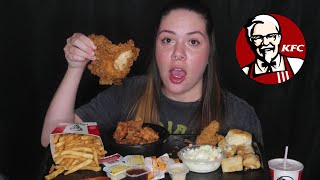 KFC MUKBANG  APPLE PIE POPPERS NUGGETS BLACKBERRY LEMONADE SECRET RECIPE FRIES [upl. by Eddana]