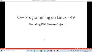 C Programming on Linux PDF Document Process  Decoding Page Content Stream Object [upl. by Pathe]