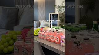 restock my mini fridge with me asmr minifridgerestock storage fridgerestock [upl. by Atinar]