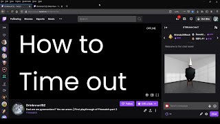 Quick Guide to Twitch Modding 3  How to Timeout [upl. by Spenser]