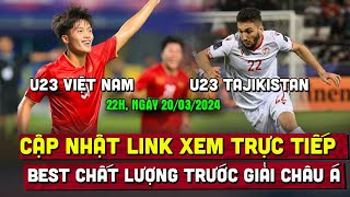 🔴 Lịch trực tiếp thi đấu bóng đá hôm nay 203  U23 Việt Nam vs U23 Tajikistan mấy giờ [upl. by Scevour444]