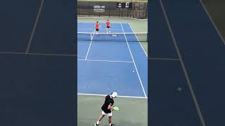 Doubles partners both swing at the ball  who should have taken it tennis doubles ucf osu [upl. by Yukio]