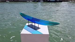 Sandalo blue boat  Original Murano Glass [upl. by Kcirdahs]