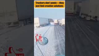 Trucker’s Icy Detour Saves the Day [upl. by Eachern]