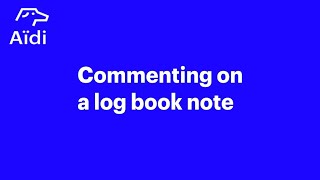 Commenting on a log book note [upl. by Odlaniger]