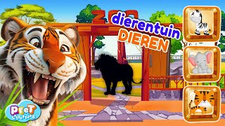 Dierentuin Dierengeluiden met Pretlettertjes • Wie Zit Daar Verstopt • deel 2 [upl. by Gazo]