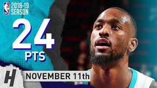 Kemba Walker Full Highlights Hornets vs Pistons 20181111  24 Pts 8 Ast 3 Rebounds [upl. by Ettenirt]