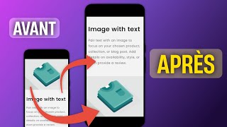 Comment changer lordre des éléments de la section imagewithtext sur mobile dans Shopify 2024 [upl. by Airotciv160]
