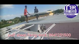 puff panel roofing contractors chennai sandwich puff roofing residential roofing call 9941251500 [upl. by Eiramlehcar]