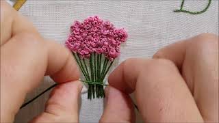 Mazzo di fiori  Tutorial ricamo a mano Bouquet of Flowers  Hand Embroidery Tutorial [upl. by Mharg]