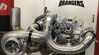 Billet 2JZ 3000 HP Brangers Racing Engines Compound Turbo 130 Pounds of Boost  Billet Head [upl. by Pasia]