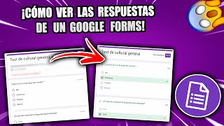 Cómo VER las RESPUESTAS en GOOGLE FORMS FÁCIL [upl. by Lipinski]