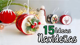 15 Lindos ADORNOS NAVIDEÑOS 2022 15 Manualidades Navideñas para VENDER 2022 [upl. by Notac594]