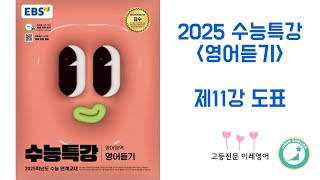 2025 수능특강 영어듣기 11강 도표 [upl. by Aleehs]