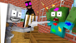 Monster School  DRAWING CHALLENGE NEW EPISODE  Minecraft Animation [upl. by Ramyaj]