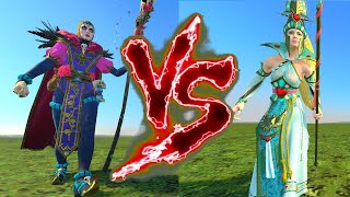 Elspeth von Draken VS Alarielle the Radiant Total War Warhammer 3 [upl. by Ahtaela]