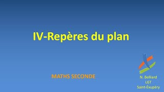 IV Bases et repères du plan [upl. by Bucher165]