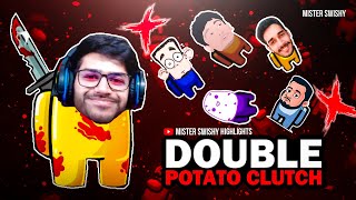 🔵 DANCING WITH Potato IN AMONG US FT Gareebooo itsaang CarryisLive ChocoWizard DaddyCool7 [upl. by Zelazny]