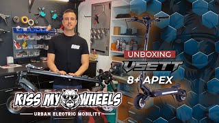 UNBOXING eScooter VSETT 8 APEX  Entnehmbare Akku zwei Motoren Reichweite 60 Km [upl. by Johnstone]