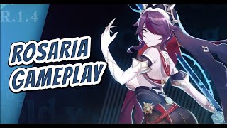 Rosaria Gameplay  Genshin Impact 14  4Star Cryo Polearm [upl. by Petrine]