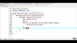 How to Implement Shell Sort in c [upl. by Ltney]