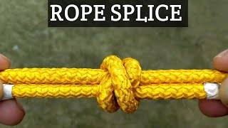 How to tie ROPE SPLICE END TO END splicing [upl. by Herold]