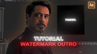 Outro Watermark Tutorial  After Effects [upl. by Fari]