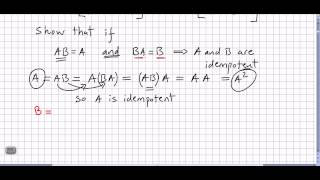 Linear Algebra 78 Idempotent Matrix [upl. by Landis]