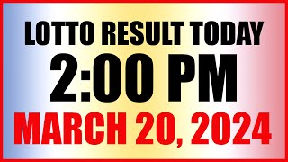 Lotto Result Today 2pm March 20 2024 Swertres Ez2 Pcso [upl. by Haidebez]