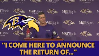 URGENT HAUTBAUGH ANNOUNCES RETURN OF RAVENS STAR RAVENS NEWS [upl. by Saidnac]