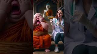 Little monk \doctor nursing cutelittlemonk trendingsong viralsong shortsfeed shorts littlemonk [upl. by Ahsenet]