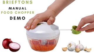 Brieftons Food Chopper Manual Vegetable Chopper Demo [upl. by Mathi]