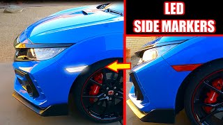 LED SIDE MARKERS INSTALL  Project CTR 2021 Honda Civic Type R FK8 [upl. by Ardnuhsal]