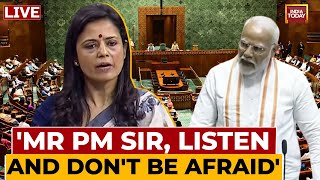 Mahua Moitra Speech LIVE TMC MP Mahua Moitra Fierce Attack Against Modi Govt In Pariament Live [upl. by Questa]