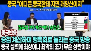 중국반응 월드컵 3차 예선 승패 예측 여기서 1점 저기서 1점  승점 계산하는 중국 축구 해설가에 quot시합도 하기 전에 점수 계산이냐quot 비난하는 중국 축구팬들 [upl. by Iel]