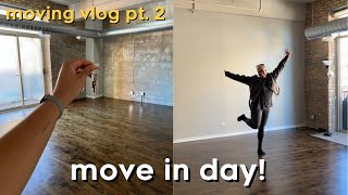 moving into my first solo apartment  empty apartment tour  moving vlog pt 2 [upl. by Karolyn]