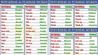 FORMAL vs INFORMAL Words 400 Words to Expand Your Vocabulary in English [upl. by Uke650]