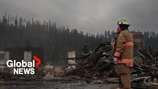 Jasper wildfire Milder weather gives crews chance to make progress in fighting fires [upl. by Aserehtairam]