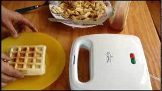 How to make Waffles Using Waffle Iron amp Mix HD Waffles [upl. by Sussi779]