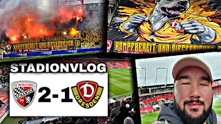 DYNAMO MIT PYRO UND CHOREO 🔥 INGOLSTADT ÜBERZEUGT 🙏 FC Ingolstadt vs Dynamo Dresden  Stadionvlog [upl. by Mayap193]